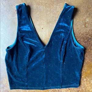 Blue Velvet Crop Top